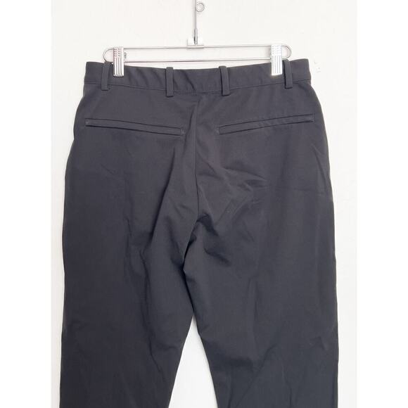 Uniqlo Dress Pants Straight Stretch Polyester Small Black Classic Staple Capsule - Picture 4 of 8